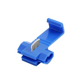 PRECIHW 200pcs Solderless Quick Splice Snap Wire Connectors, 18-14 AWG Splice Connector (Cable Joiner), Blue Cold Pressed Insulated Electric Wire Crimp Connectors