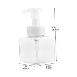 DECHOUS 2pcs Square Press Pump Bottles Refillable Plastic Containers for Travel Toiletries Durable Leakproof Storage for Makeup Soap and Cosmetics