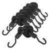 Cartman 6 Pack Flat Adjustable Bungee Cords with Hooks 48