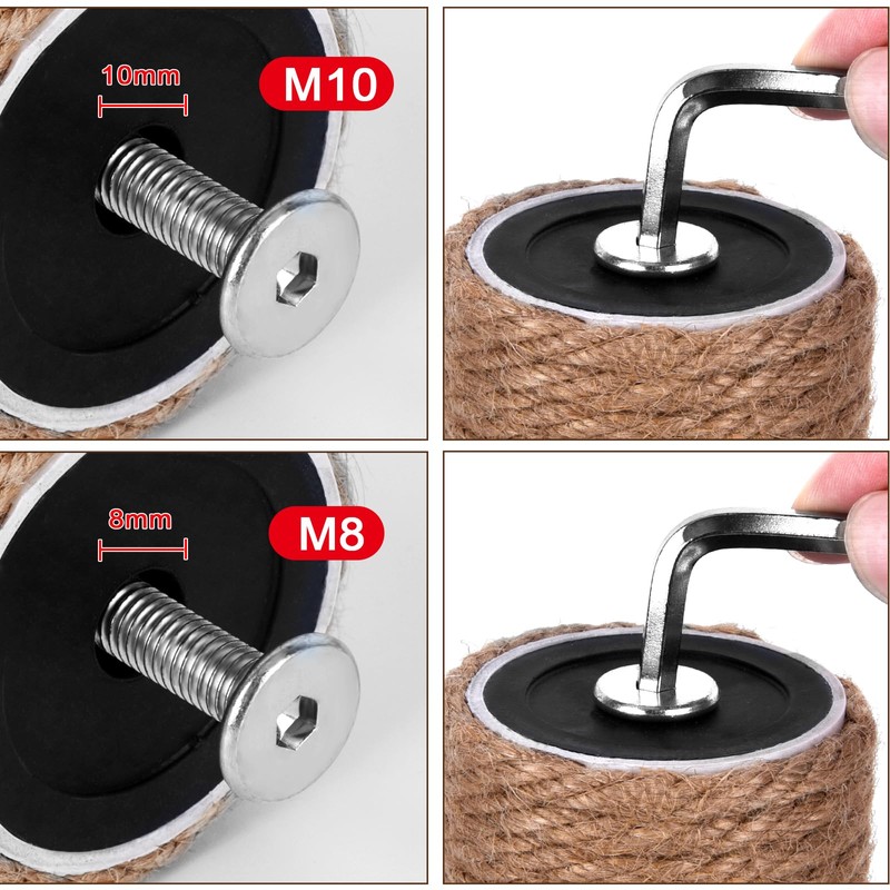 ChengFu Cat Scratching Post Replacement M10 Screws，M10 and M8 Screws