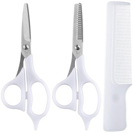 Kai Corporation Self-Use Haircut Set (Cut Scissors, Scissors and Combs) Haircut Scissors (Includes Hairdresser Supervised Manual), 3 Piece Assortment