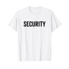 Security Professional Event Safety Guard Officer Front Print T-Shirt
