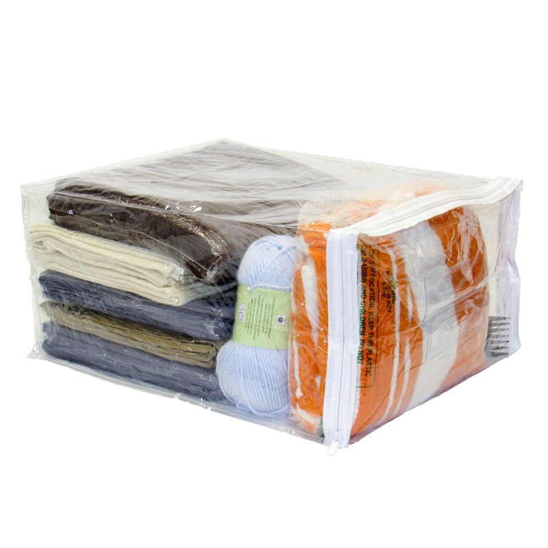 Vinylpac 10-Pack Clear Vinyl Zippered Storage Bags 15 x 18