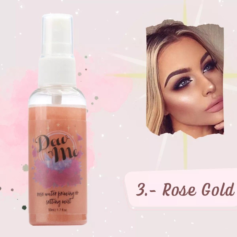 Veraly Agua De Rosas Base Maquillaje Hidratante Facial Brillos Full