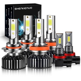 For Toyota Highlander Sport Utility 2014-2021 LED Headlight Fog Lamp Bulbs Combo