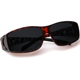 Yogo Vision Fit Over Wrap Sunglasses Polarized Lens Wear Over Eyeglasses 100% UV Protection for Men and Women