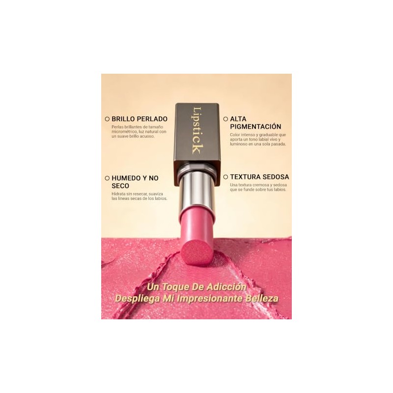 Erinde Lápiz Labial Purpurina Metálica Mate Tinte Duradero