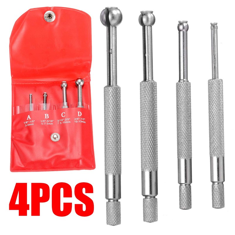 4 Pcs Full Round Bore Gauge, 3-13mm Small Hole Gauge