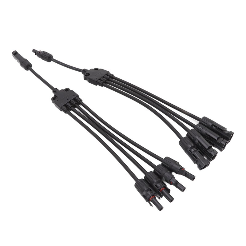 One Pair Solar Panel Adapter Y Branch 1 to 4