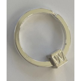 Philippi Initial LETTER “W” Key Ring Metal Fob Germany Keychain Signed NEW