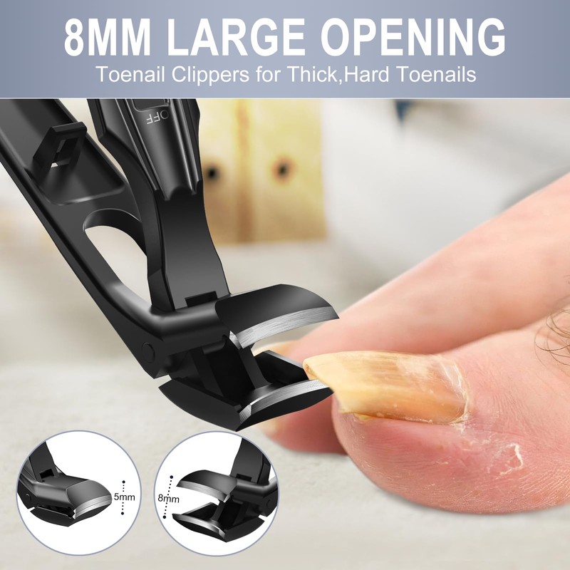 Nail Clippers for Men Thick Nails - Angled Head Toenail