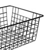 14" Upright Freezer Storage Baskets, Black Wire Storage Bins Large