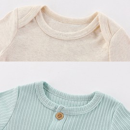 Kiddiezoom Newborn Baby Layette Set 10-Piece with Bodysuits and Pants Set for Unisex Baby Gift Sets