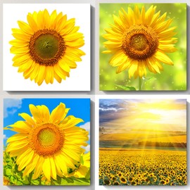 Sunflower picture frame, great luck, golden, big money, success, peace, fortune, money, 7 choices, size 30x30 40x40 / 해바라기 액자 대운 황금 큰돈 성공 평화 복덩이 돈벼락 7가지 선택 30x30 40x40 사이즈
