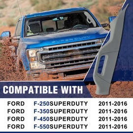 Fexhull A-Pillar Grab Handle Interior Trim Fit for Ford F-250 | F-350 | F-450 | F-550 Super Duty 2011-2016, BC3Z-2503598-AC (Right Passenger Side) Gray