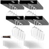 XGIDXFZ 4Pcs Wine Glass Holder Stemware Rack Hanger - Wall
