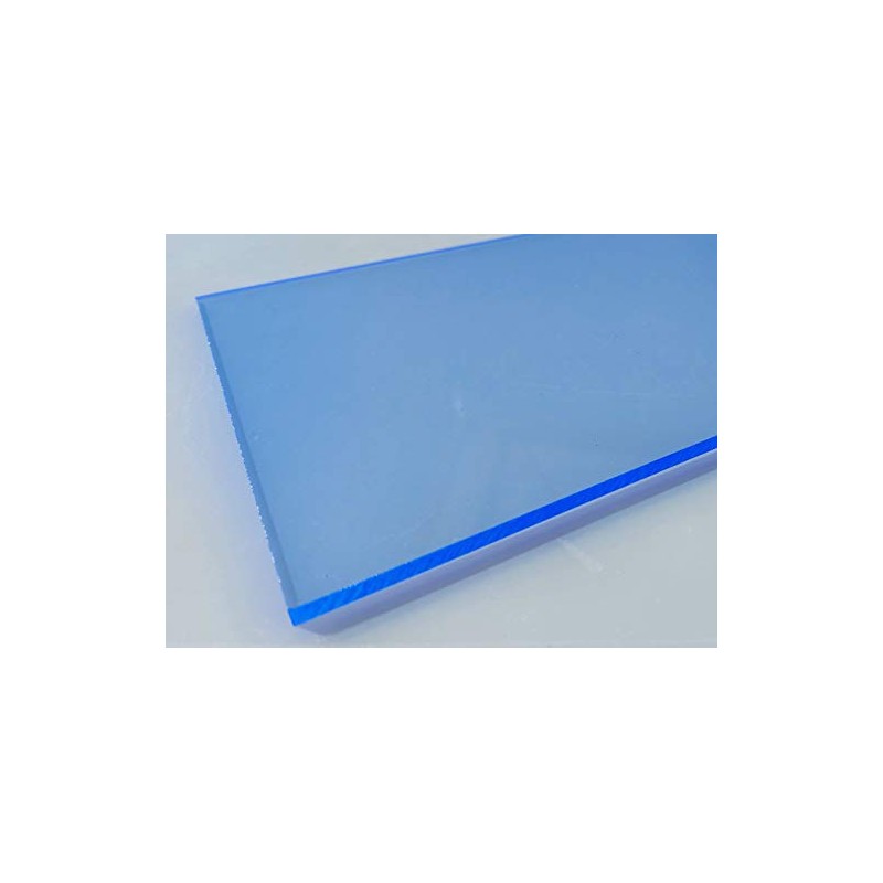 Acrylic C fluorescent blue Perspex sheet, 500 x 500 x