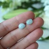 Designs by Nature Gems Raw Aquamarine Stud Earrings in Sterling