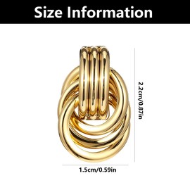 Gold Chunky Statement Earrings for Women, Golden StatementEarrings for Women, Geometric Dangle Drop Earring, for Womon