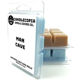 Candlecopia Driftwood, Man Cave and Rain Water Strongly Scented Hand Poured Vegan Wax Melts, 18 Scented Wax Cubes, 9.6 Ounces in 3 x 6-Packs