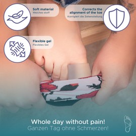 HALUTO Set of 4 Correction Toe Separators - Toe Protection - Toe Separator Hallux Valgus Against Hammer Toes, Crooked Toes, Tailor's Bunion