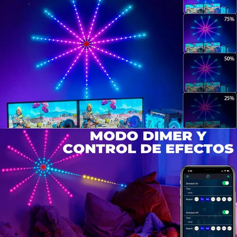EGTMA Luces De Fuegos Artificiales Inteligentes Para Interiores