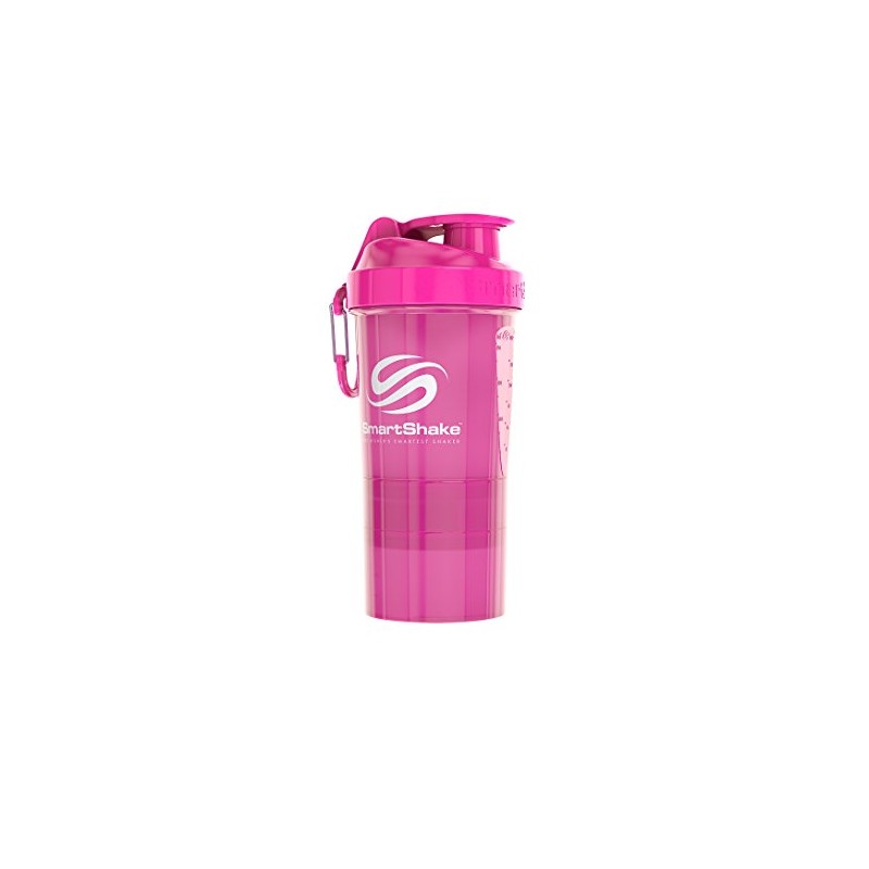SmartShake O2GO Protein Shaker 20.3 fl oz (600 ml), Neon