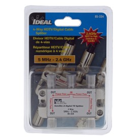 IDEAL Electrical 85-334 4-Way Digital Cable Splitter, 2.4 GHz
