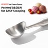 Stainless Steel Ice Cream Scoop, Ergonomic Comfort Handle, Dishwasher Safe,