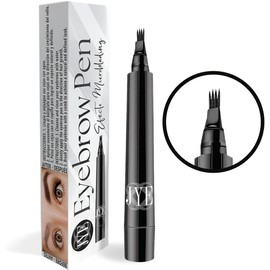 JYE Lapiz para Cejas Efecto Microblading Color Negro, Dibujo pelo a pelo, Impermeable, Larga duración, Maquillaje para cejas