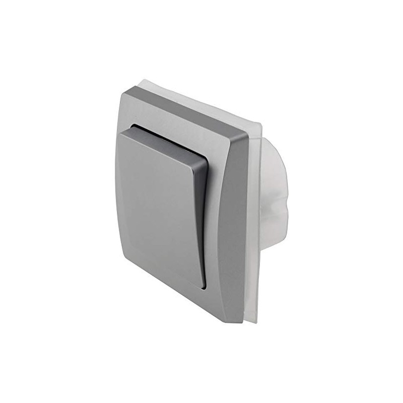DELPHI Socket IP44 with Protection Lid Flush-Mounted Wet Room Rubber