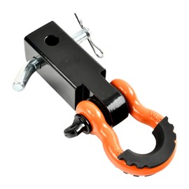 TBAPFS 2 Inch Shackle Hitch Receiver 45000Lbs Breaking Strength 3/4" D Ring Shackle Tow Hitch Receiver for Vehicle Trailer Trucks Jeeps Recovery Off-Road - Orange