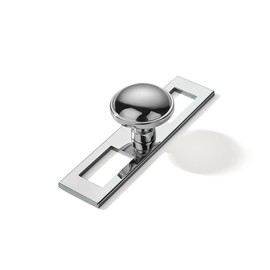 khtumeware 5 Pack 1-1/4 Inch Polished Chrome Cabinet Knobs Backplate with Base Plate Zinc Solid Kitchen Cabinet Handles Drawer Pulls Cabinet Hardware