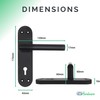 EAI Internal Bathroom Door Handle Set - Matt Black |
