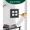 TREEWELL 2-Pack Double Duplex Outlet Cover, Aged Bronze Metal Switch