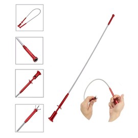 HARDK Claw Magnetic Pick-up Tool 4 Claws with Bright LED light Flexible Spring Magnet Grab Grabber Fingers Prongs for garbage pick up,arm extension