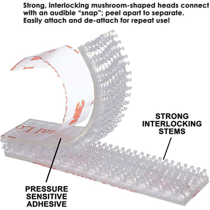 3M EZ Pass/I-Pass/SunPass/Fastlane Dual Lock Adhesive Mounting Strips 4 Strips