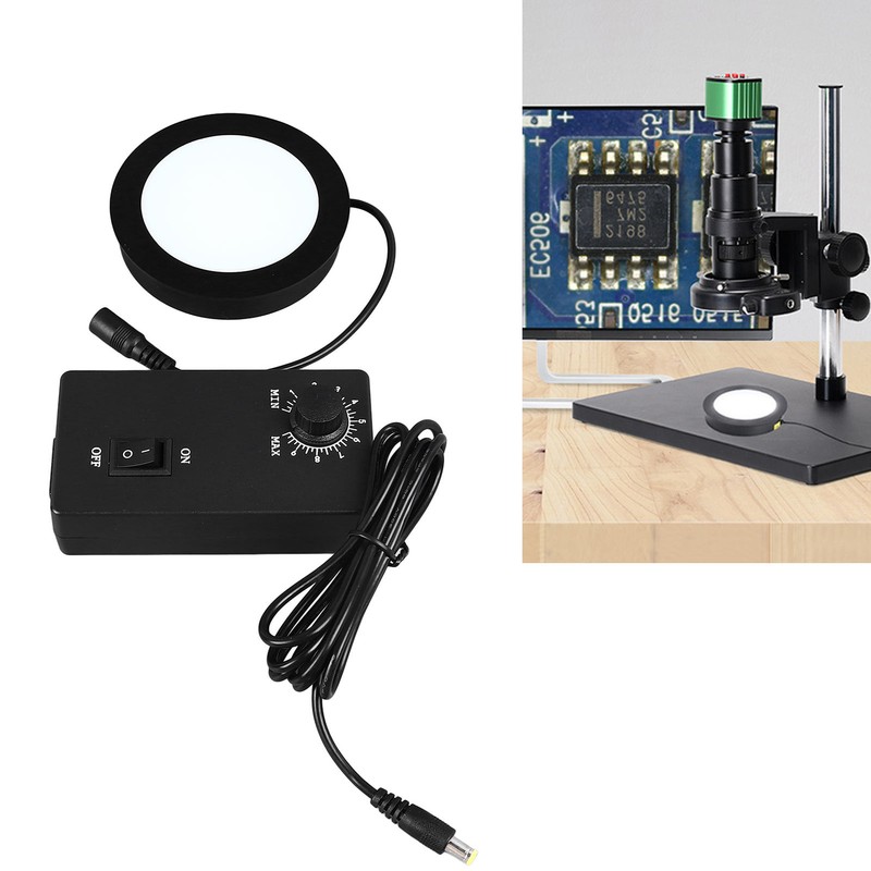 Microscope Bottom Light LED Adjustable Illumination Round Light Source 90‑260V