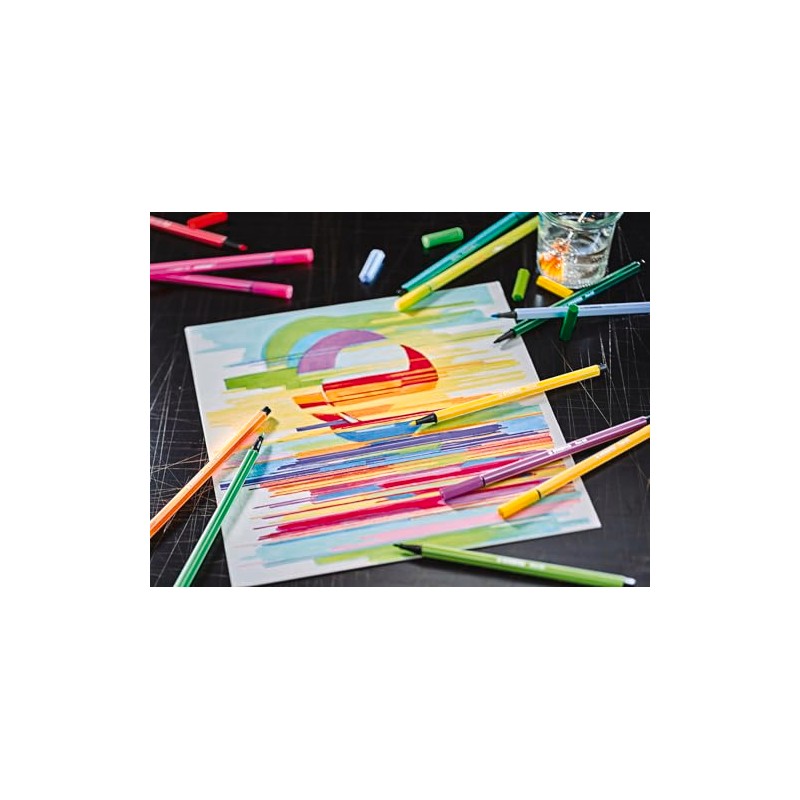 STABILO ARTY – Pack de 36 Rotuladores 18 Fineliner point 88 0.4 mm