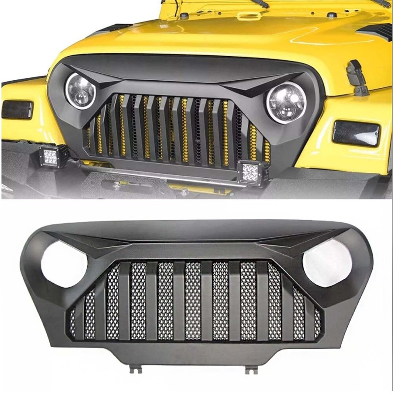 BST BSSP Matte Black Front Gladiator Grille W/Mesh Replacement For