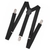 NumRealm 1" Mens Suspenders, 3 Strong Clips Elastic Adjustable Y-Back