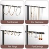 Jewelry Stand Organizer Black - 37CM Tall Sturdy Metal, 3-Tier