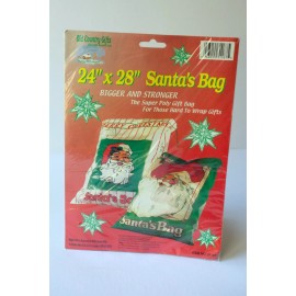Old Country Gifts Vintage Santa Claus Poly Gift Bag, 24"x28", Santa's Claus' Bag, New in Packaging