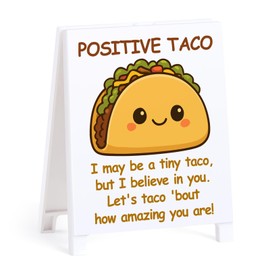 Inspirational Taco Office Decor Entry Retirement Gift Positive Taco Desk Sign Let's Taco 'Bout How Amazing You Are Motivational Saying Quote Mom Teacher Appreciation Gifts Encouraging Home Decor