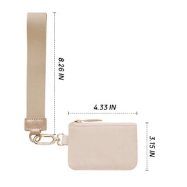 Mum's Memory Mini Zip Around Wristlet Wallet for Women Dual Pouch Wristlet Portable wallet Coin Purse Mini Women Coin Pocket