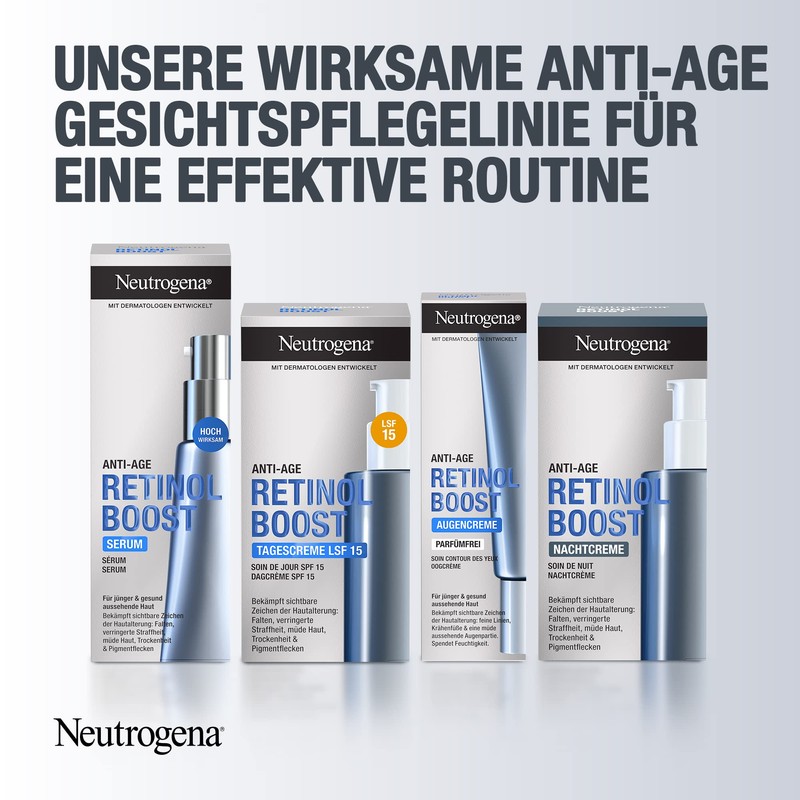 Neutrogena Retinol Boost Serum, hoch wirksames Anti-Age Gesichtsserum mit Retinol,