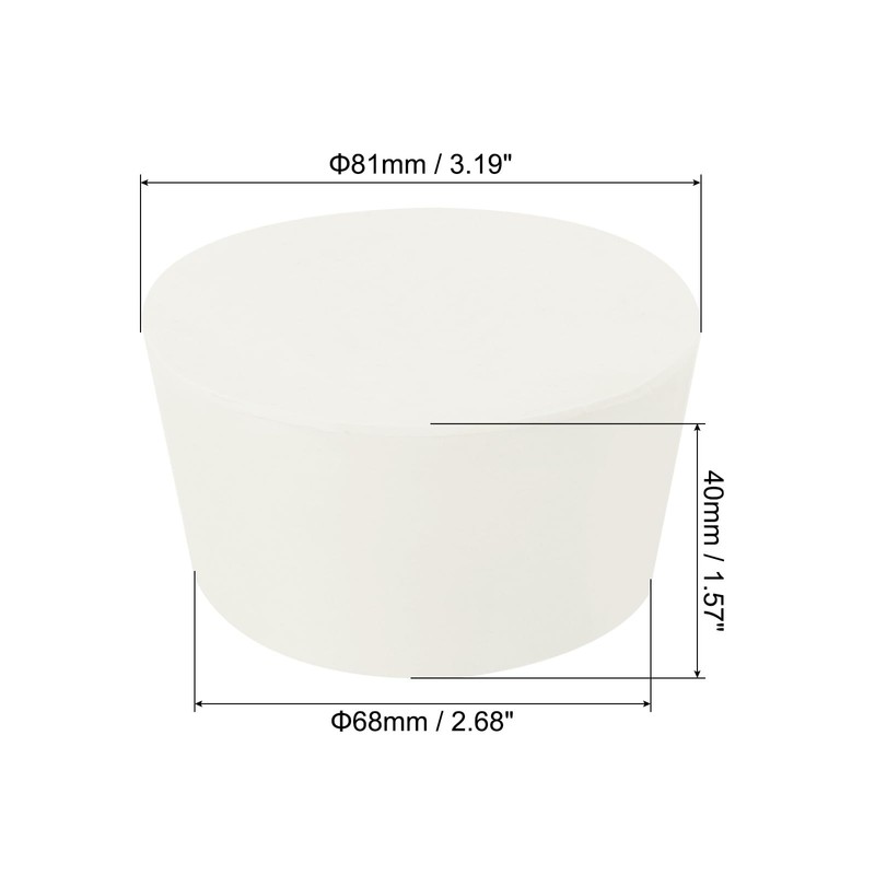 sourcing map Rubber Tapered Plug 68mm to 81mm Solid Test