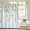 FLCSIed Eucalyptus Leaves Birds Shower Curtain for Bathroom Green Spring