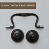 HOUSEHOOK 6 Pack Vintage Bail Drawer Pulls, 3-1/4" Hole Centers,