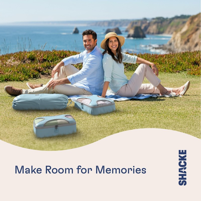 Shacke 6 Set Packing Cubes for Travel Lightweight Luggage Organizer